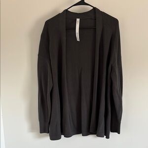 Lululemon Athletica Charcoal Knit Cotton Blend Cardigan